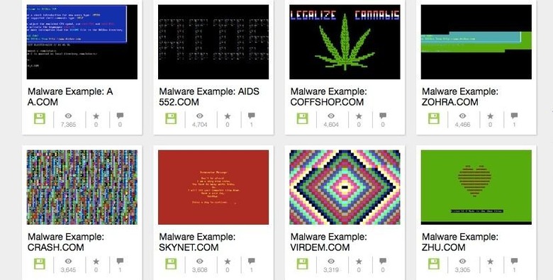 The Malware Museum offers a look at the viruses of yesteryear