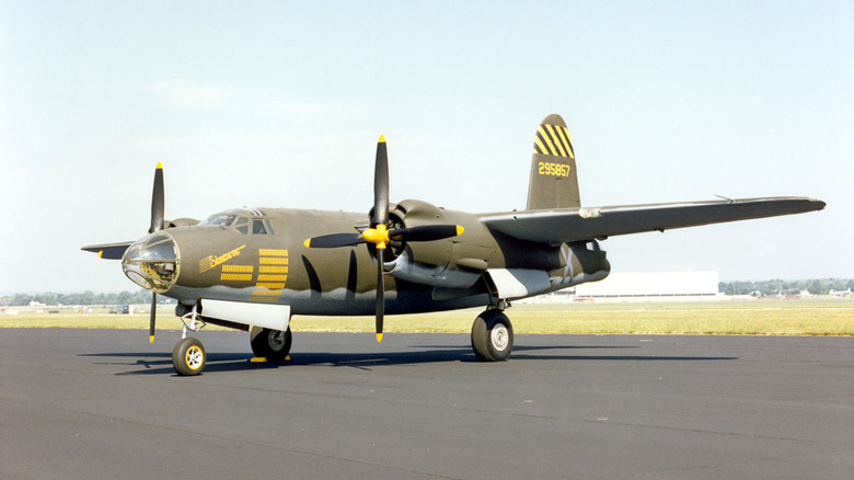 Martin B-26G Marauder on runway
