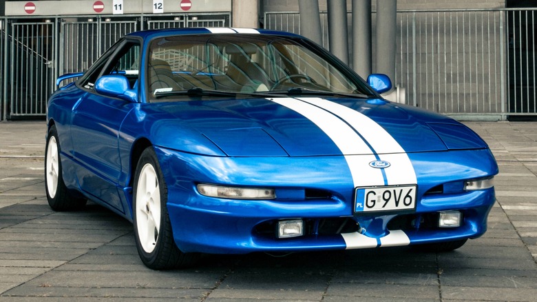 Ford Probe blue with white stripe