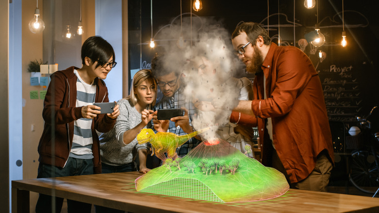 Augmented Reality volcano game
