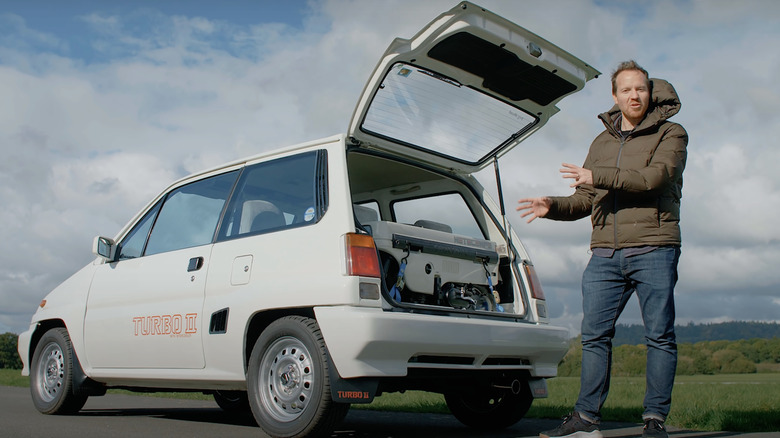 Honda City Turbo II with Motocompo scooter