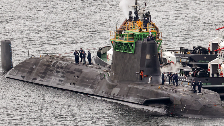 HMS Artful, an Astute-class submarine at a U.K. Naval Base.