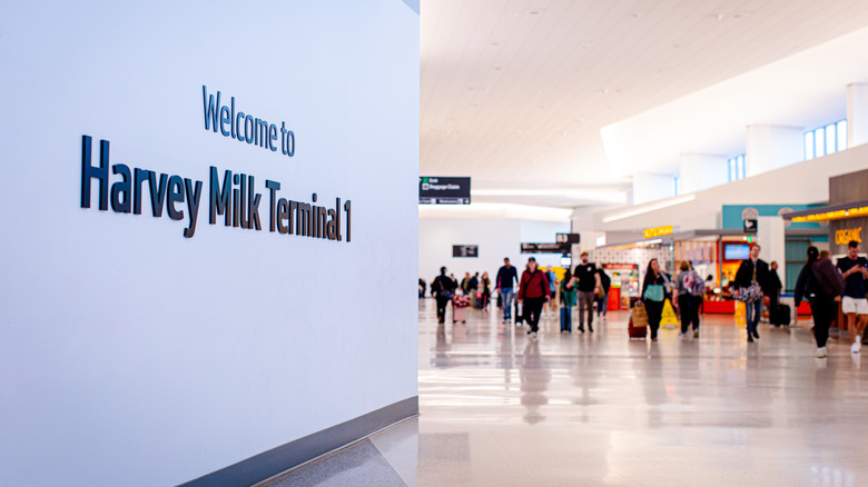 An exterior look at the Harvey Milk Terminal 1 at SFO