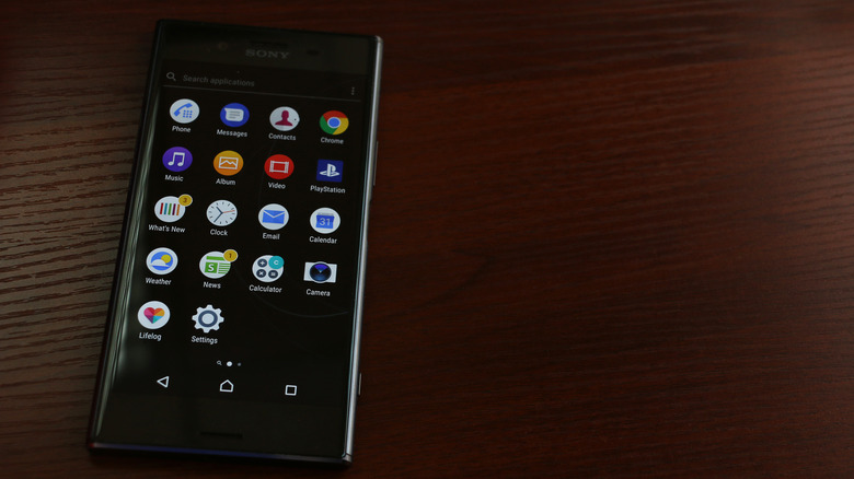 Sony Android smartphone icons