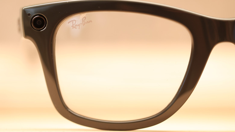 close up of Meta Ray-Ban Smart Glasses