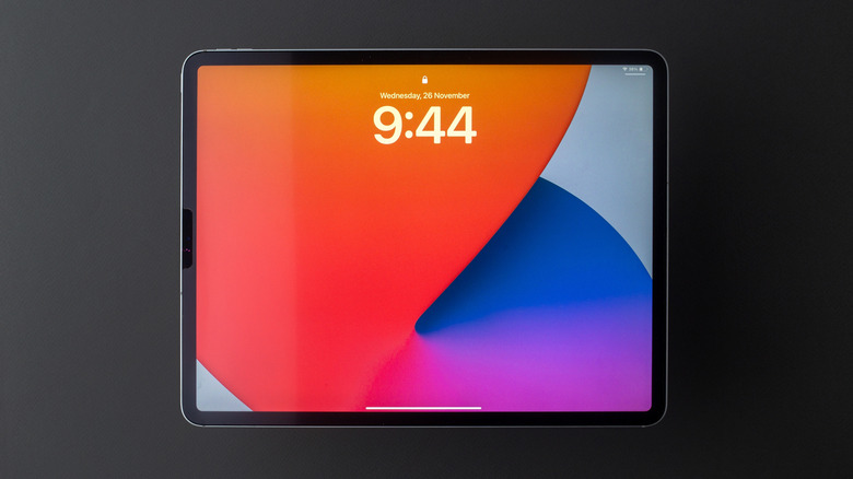iPad Pro on black background