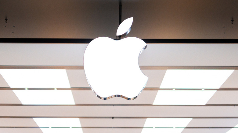 Apple logo is seen at an Apple store