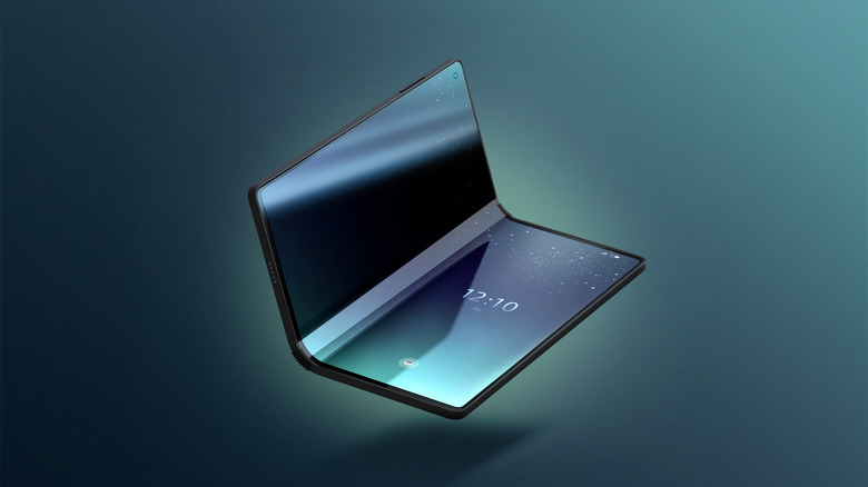 mockup of a folding phone concept