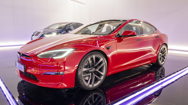 Tesla Model S Plaid on display