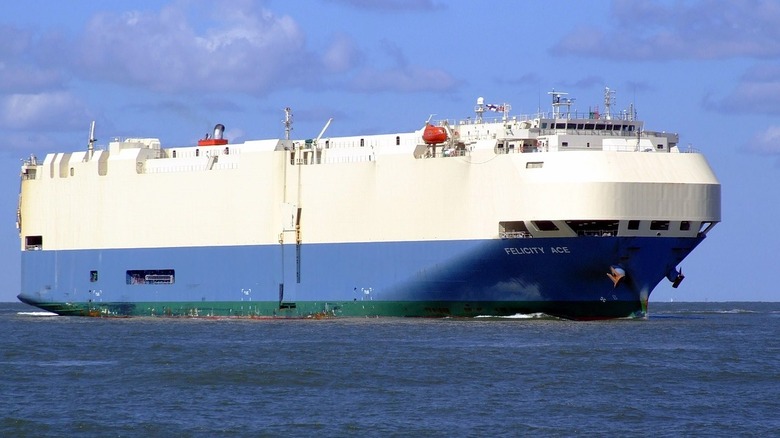 Felicity Ace at sea.