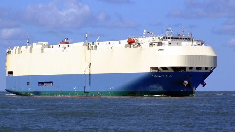 Felicity Ace at sea.