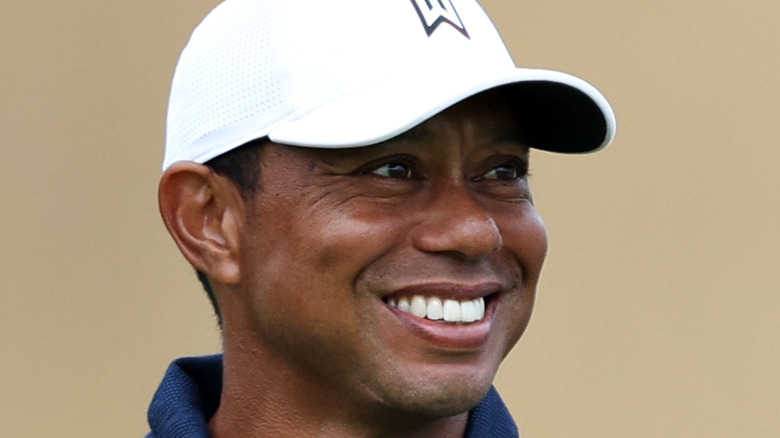 tiger woods smiling