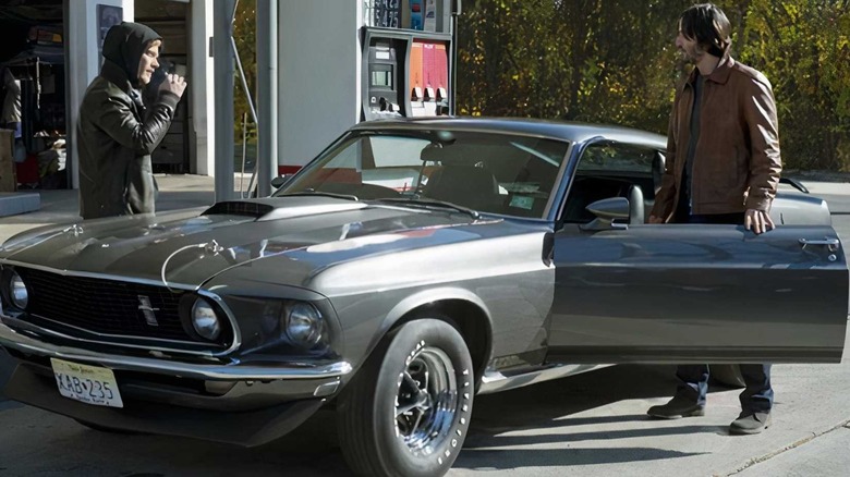John Wick talking to Iosef Tarasov outside of his 1969 Ford Mustang Boss 429 "Maria" in "John Wick"