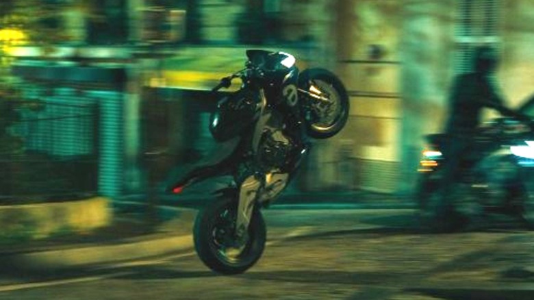 A 2020 Aprilia RS 660 in "John Wick: Chapter 4"