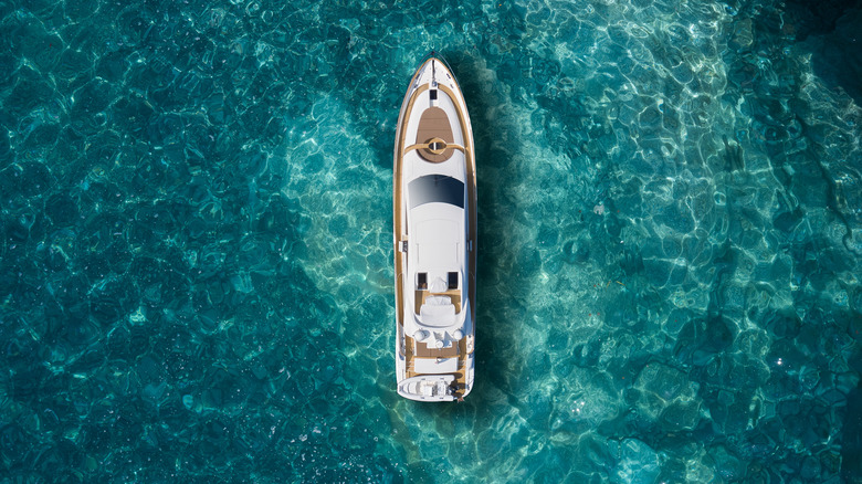 Superyacht on the water