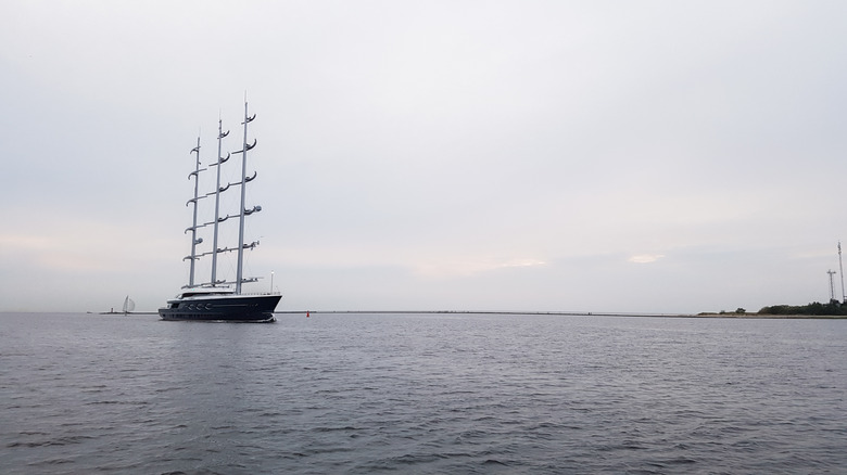 yacht at sea