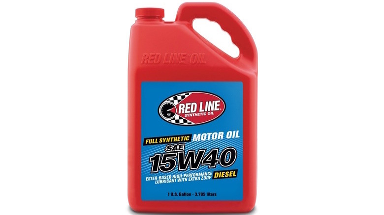 Jug of Red Line diesel oil