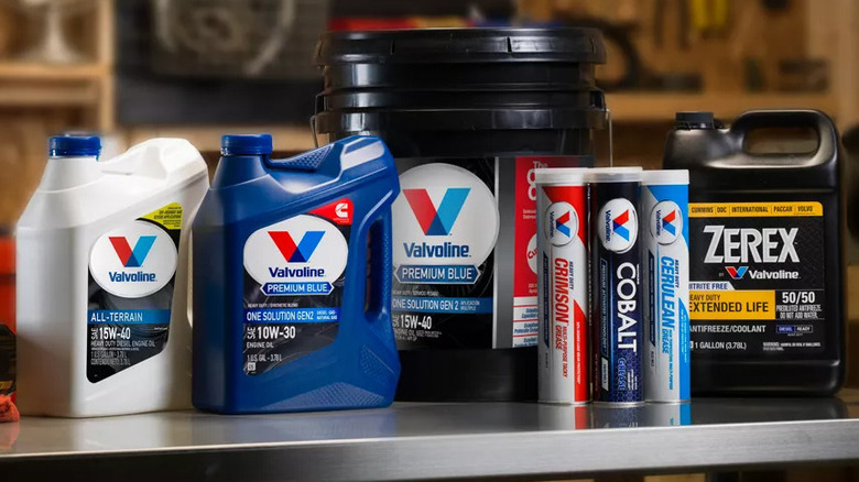 Valvoline heavy duty oils in bottles