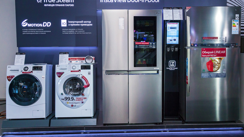 lineup of LG appliances
