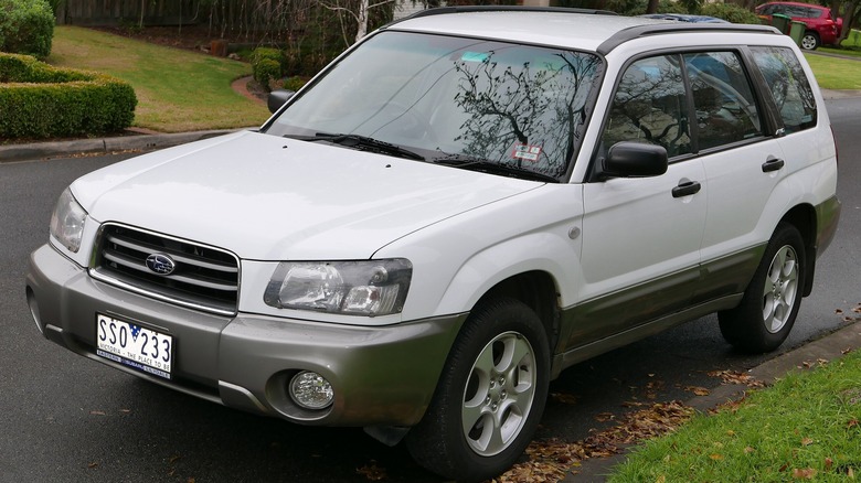 Subaru Forester parked on roadside
