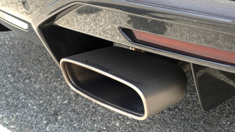 2025 Ford Mustang GTD Akrapovic exhaust detail