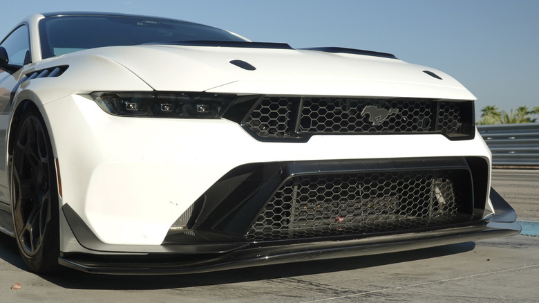 2025 Ford Mustang GTD front grille and splitter detail