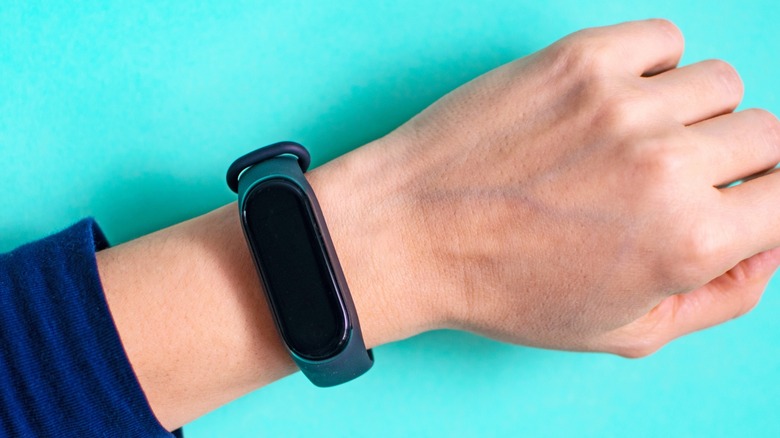 Fitness band  on a wrist