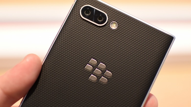Back of a BlackBerry device