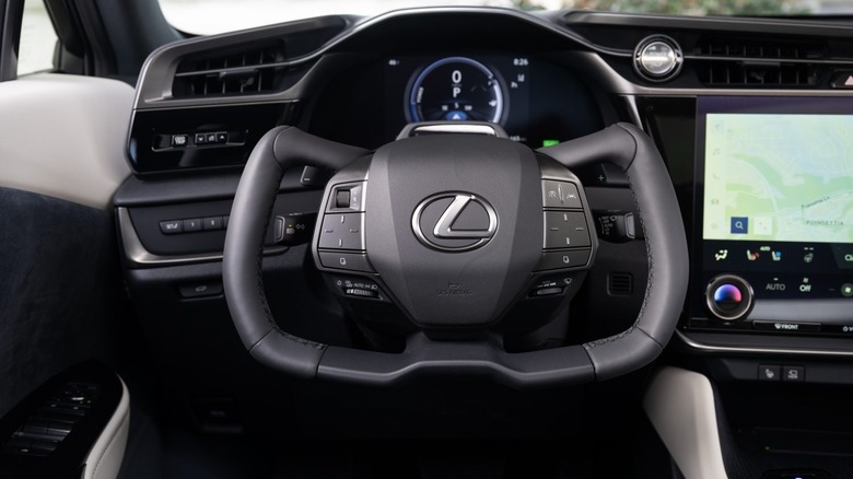 Lexus RZ 450e Yoke Wheel interior