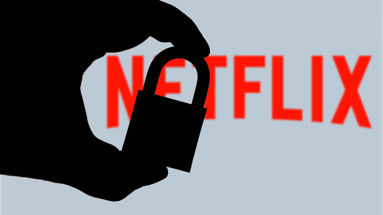 A padlock over the netflix logo