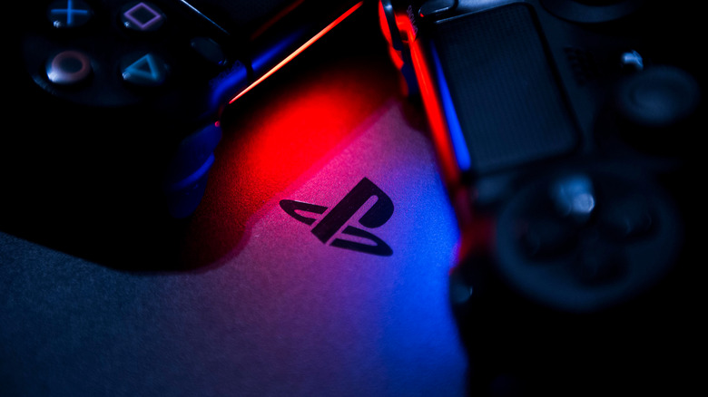 PS4 controllers and logo