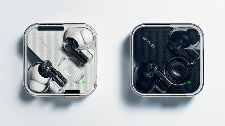 Nothing earbuds in white and black