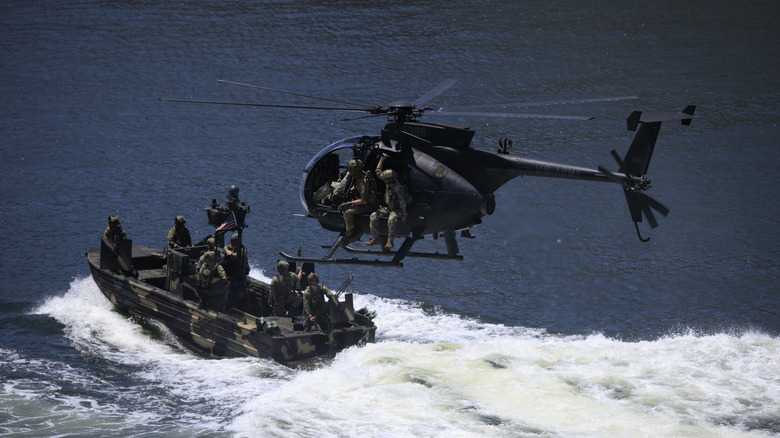 mh-6 little bird helicopter florida water