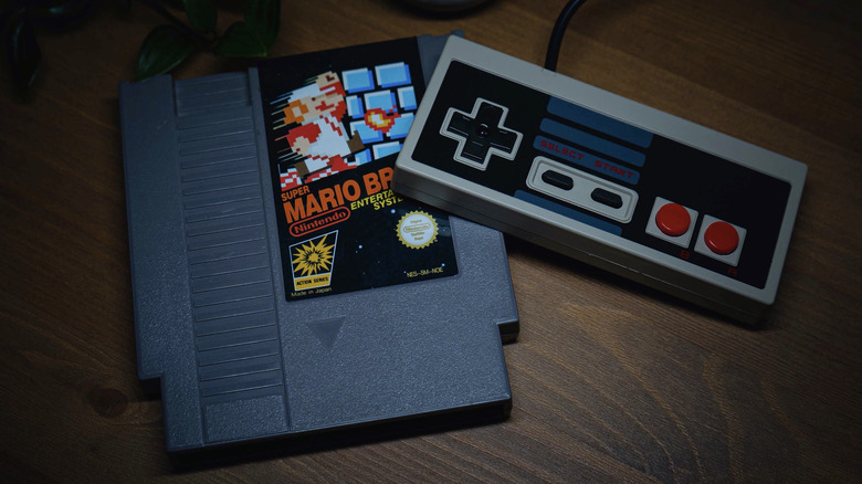 NES controller and game cartridge