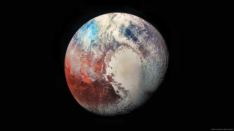 An enhanced color image of Pluto