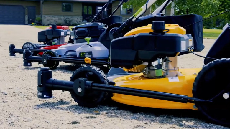 Lawn mowers fitted with Trimyxs attachment