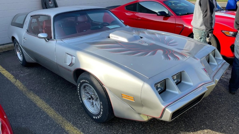 Silver with red interior Pontiac Firebird Type K concept car