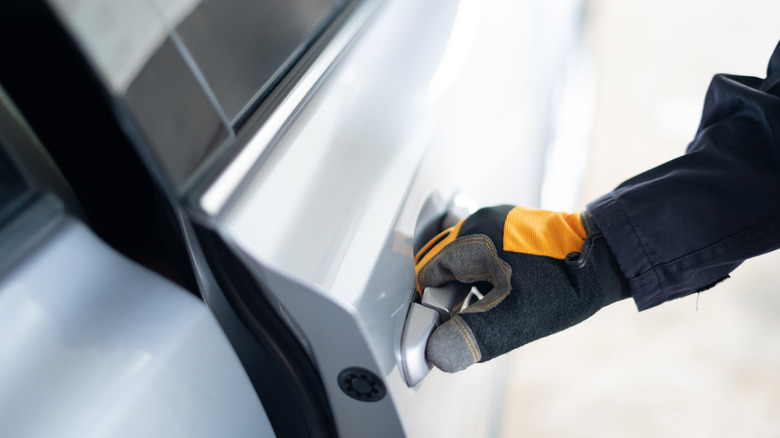 opening car door