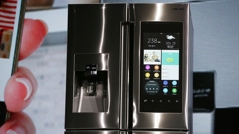 A Samsung family hub refrigerator
