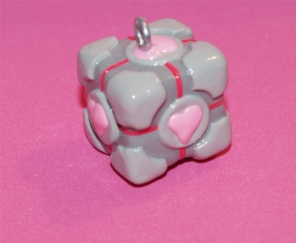 portal weighted companion cube dangler