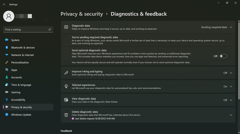 windows 11 diagnostics settings