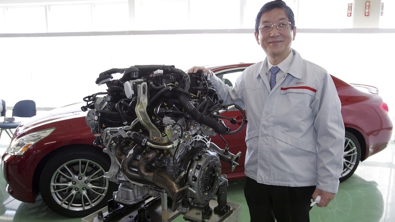 Toshiyuki Shiga with Nissan engine