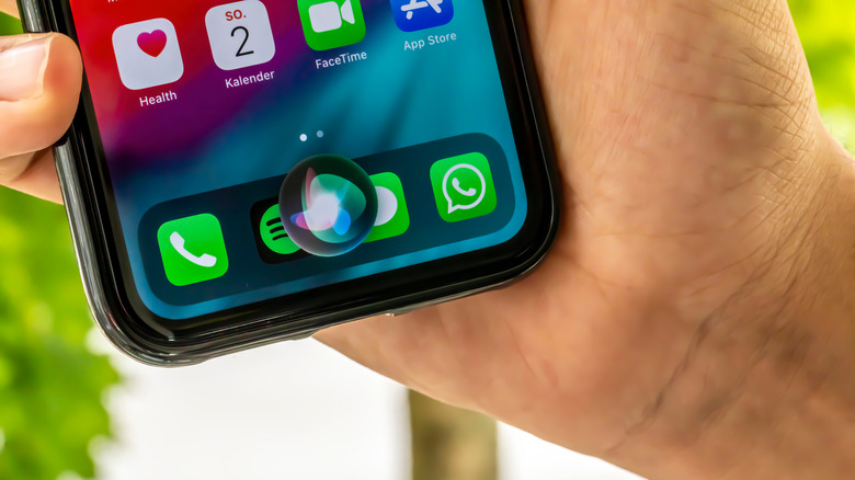 Siri symbol on an iPhone