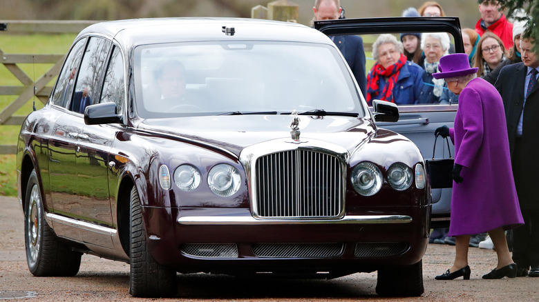 Queen Elizabeth II with Bentley State Limousine