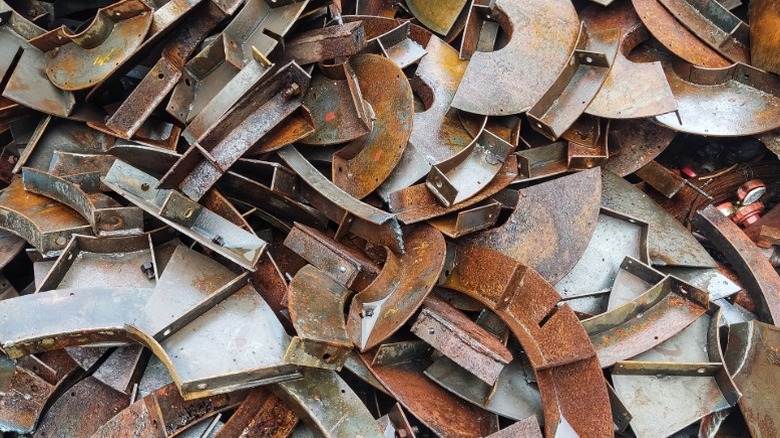 Pile of metal waste
