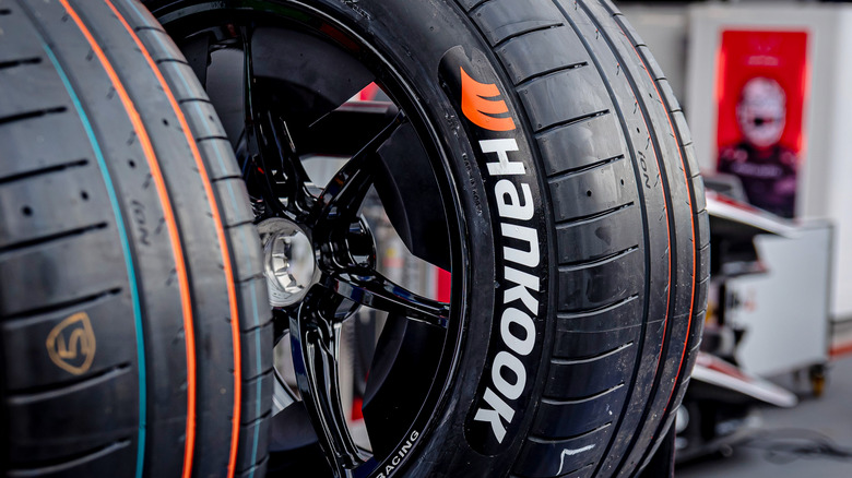 Hankook tires at a Formula E race event