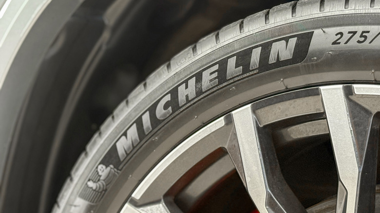 Michelin tire on a performance car