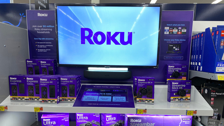 Roku products on display in a store