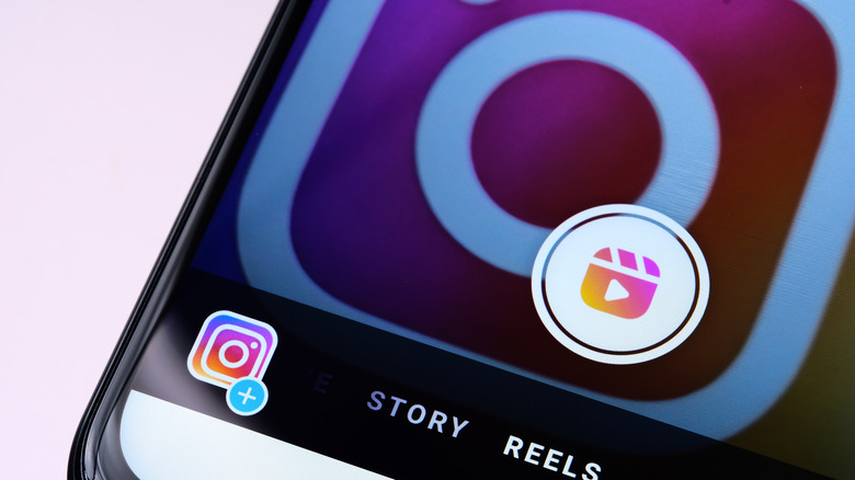 Instagram Story and Reels interface