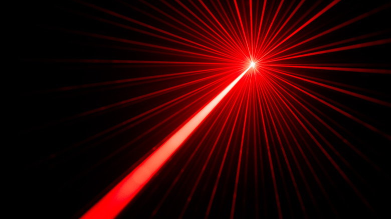 red laser beam